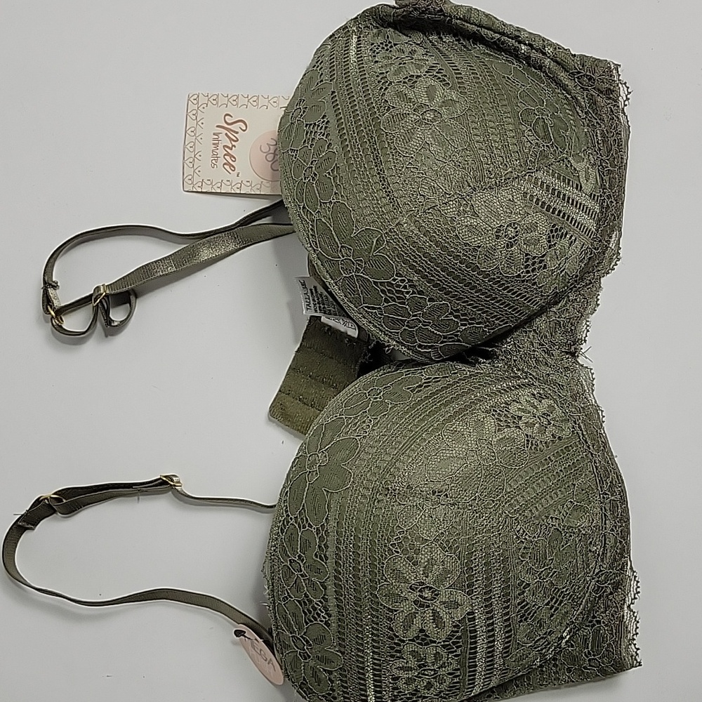 Spree Intimates Push-Up Bra Size 38C Olive